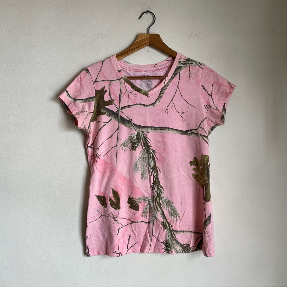 Realtree Pink and Brown Camouflage Women's Tee